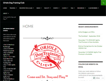 Tablet Screenshot of orioledogclub.org